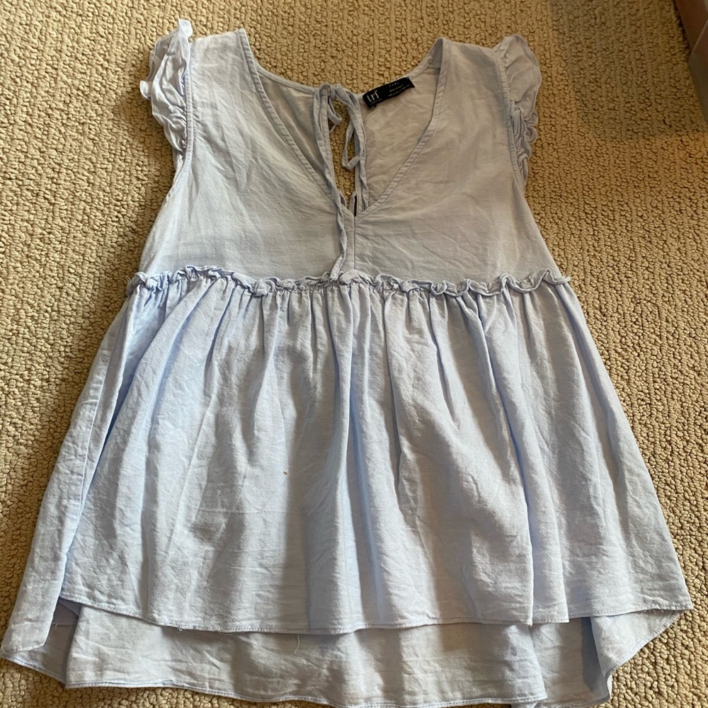 Zara blue blouse
